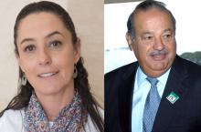Claudia Sheinbaum y Carlos Slim 