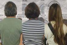 Los tres detenidos con originarios de la CDMX y fueron puestos a disposición de la FGE