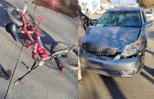 Cruzaron una vía primaria sin detenerse y así, se atravesaron al paso del auto tripulado por un adulto mayor