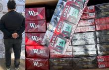 Policía Estatal aseguró más de 17 mil cigarros sin documentación y lo puso a disposición de autoridades federales