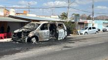 Camioneta incendiada 