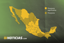 Mapa criminal, presencia del CJNG en México