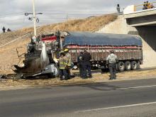 Tráiler en la 45 norte 