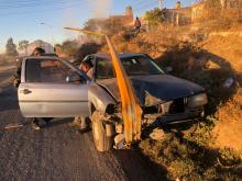A pesar de los aparatoso del choque, el conductor no sufrió lesiones que lo llevaran a un hospital
