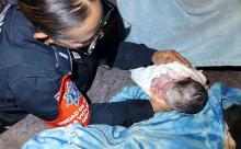 Ante el inminente nacimiento, se encargaron de recibir al bebé en las mejores condiciones posibles