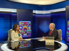 Tere Jiménez con Joaquín López-Dóriga