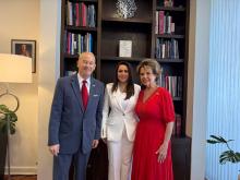 Tere Jiménez y embajador de Estados Unidos