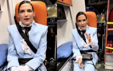 Justifican a Natalia Jiménez por uso de ambulancia para llegar a tiempo a la fiesta de Carlos Rivera