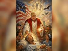 Trump elimina foto que publicó en la que aparece como si él fuera Jesucristo, tras críticas