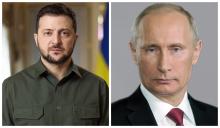 Volodímir Zelensky y Vladimir Putin 