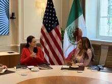 Tere Jiménez se reúne con la directora ejecutiva de la Cámara de Comercio México - Estados Unidos