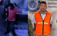 Su cobarde acción quedó graba en un video que se hizo viral. Fue detenido en la Puerta de Acceso Norte en Aguascalientes