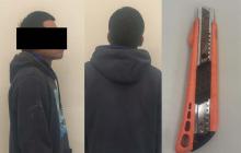 El sospechoso fue señalado por empleados del establecimiento y al momento de su detención le encontraron un cutter entre sus pertenencias