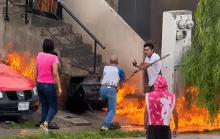 La mujer se defendió y apuñaló en la espalda a su agresor que también está hospitalizado