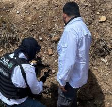 Tras reporte anónimo, autoridades localizan fosa con restos en El Chunde, Pabellón de Arteaga