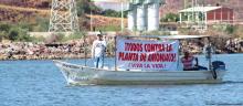 Mexicanos se manifiestan en Alemania contra planta de amoniáco en Topolobampo