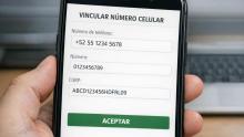 Registro de CURP a línea telefónica 