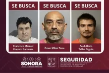 Intensifican búsqueda de reos que se fugaron de penal de Sonora; ofrecen recompensa de 1 mdp por cada uno