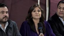 Nora Ruvalcaba en rueda de prensa