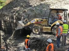 Ya lleva 45% de avance la rehabilitación del colector pluvial de Juan Pablo II