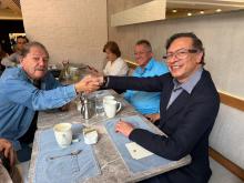 Paco Ignacio Taibo II y Gustavo Petro