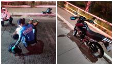 motociclista herido