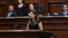 Alma Hilda Medina en el Congreso de Aguascalientes