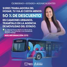 Trabajadoras del hogar recibirán 50% de descuento en camiones urbanos
