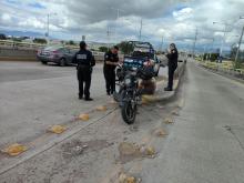 Motociclista herido