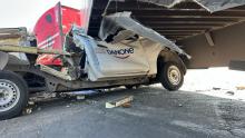 Choque contra tráiler 