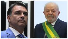 Flávio Bolsonaro y Luis Inázio Lula da Silva