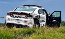 Tres elementos de la corporación federal resultaron lesionados tras el accidente ocurrido en el libramiento de Rincón de Romos