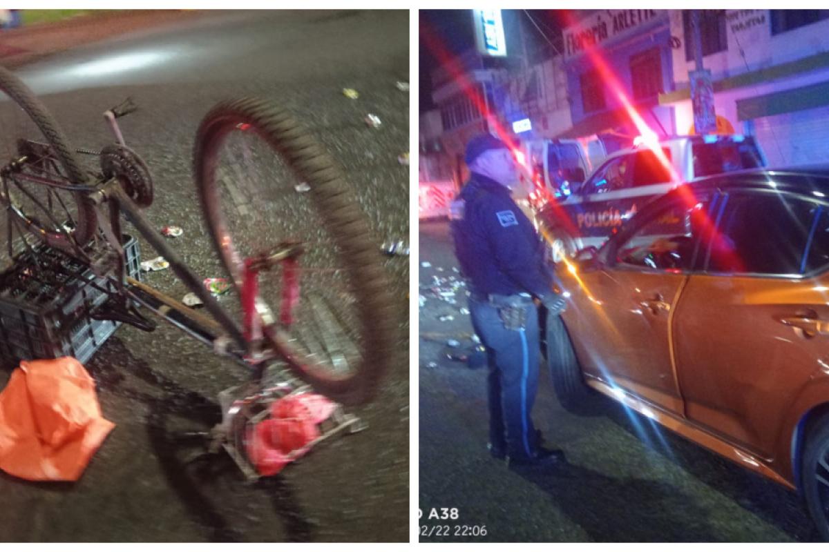 Ciclista resulta lesionado tras ser impactado por un auto | BI Noticias